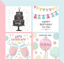 Happy Birthday Greeting Card Cute Cartoon Children Birthday Party Invitation Letter Card Blessing Card With Envelope For Kids 2024 - buy cheap