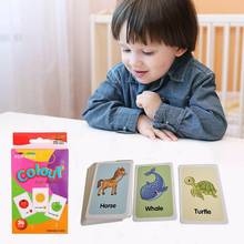 Children Recognition Shape Animal Color Teaching Card Cognitive Flash Puzzle Infant Children Early Education Learning Toy Gifts 2024 - buy cheap
