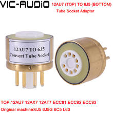 1PC 12AU7 12AX7 ECC82 ECC83 TO 6J5 6C5 L63 Vacuum Tube Socket Adapter 9Pin TO 8Pin  DIY Audio Vintage Vacuum Tube Amplifier 2024 - купить недорого