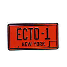 Ghostbusters Exclusive Ecto-1 License Plate Hard Enamel Pins Brooches Women Men Lapel Badges Backpack Collar Fashion Jewelry 2024 - buy cheap