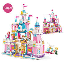 Conjunto de blocos de castelo de princesa, blocos de construção para castelo, 800 peças, compatível com meninas, modelo de tijolo, brinquedo de criança 2024 - compre barato
