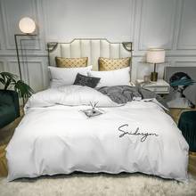 50 1pc 100% Cotton Duvet Cover High end embroidered Solid Comforter Cover Single Double Queen King size Quilt Covers 2024 - buy cheap