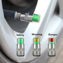 4pc 2.4 Bar Car Tire Valve Cap Pressure Gauge Monitoring Warning Cap Sensor Indicator 3 Color Eye Alert monitoring tire pressure 2024 - buy cheap