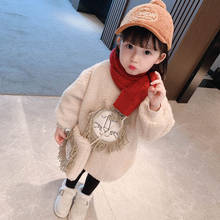 Vintage Lion Winter Spring Warm Clothes Girls Sweater Kids Plus Velvet Toddler Teens Tops Thicken Children High Quality 2021 2024 - buy cheap