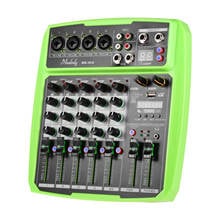 Muslady-consola mezcladora de Audio B6-MX, 6 CANALES, 16 DSP, 48V, alimentación fantasma, admite conexión BT 2024 - compra barato