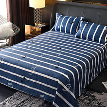 Sexy Stripe1 PCS Bed Sheet For Home Queen King Double Bed 2020 New Fashion Student Print Casual Cotton Sheet 2024 - buy cheap