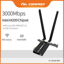 Dual Band 2.4/5GHz 3000Mbps WiFi-6 AX200 Pro Gigabit Network Card 802.11AC/AX BT 5.0 Intel AX200NGW 2024 - buy cheap