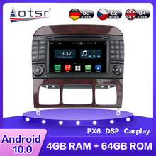 Sistema multimídia automotivo, reprodutor de dvd, android, navegação gps, rádio, dsp, multimídia, mercedes benz s-class w220 s280 s320 s350 2024 - compre barato