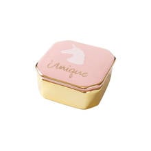 Ins Ceramic Pink Golden Small Jewelry Box Ring Earring White Trinket Storage Boxes Necklace Decoration Bins Cosmetic Organizer 2024 - buy cheap