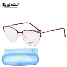 Fashion Cat Eye Eyeglasses Frame Women Glasses Frame Rui Hao Eyewear Brand Alloy Optical Spectacles Women 8502 2024 - buy cheap