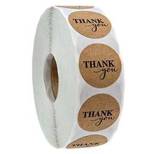 500pcs/roll Round Natural Kraft Thank You Stickers Seal Labels Scrapbooking Decoration Stationery 2024 - buy cheap