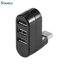Cheapest Usb Hub Rotatable High Speed 3 Ports Mini USB HUB 2.0 USB Splitter Adapter For Notebook/Tablet Computer PC Peripherals 2024 - buy cheap