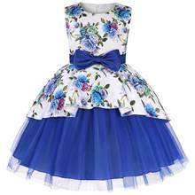 Christmas Dress for Girls Flower Evening Girls Wedding Party Pretty Dresses Kids Princess Dress Children Girls Stain Clothing 2024 - buy cheap