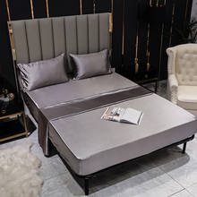 Funda de almohada de seda satinada, cubierta de almohada cómoda para cama, de Color puro, 2 uds. 2024 - compra barato