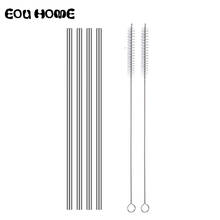 6Pcs Convenient Reusable Drinking Straw High Quality 304 Stainless Steel Bar Accessories Metal Straw with Cleaner Brush for Mugs 2024 - buy cheap