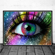 5d diy pintura diamante 100% quadrado completo/broca redonda "olhos coloridos" diamante bordado ponto cruz decoração 3d 2024 - compre barato