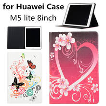 Funda de M5 para Huawei Mediapad M5 lite 8,0, Funda de cuero ultrafina para Huawei honor 5, m5 de JDN2-W09 de 8 pulgadas 2024 - compra barato
