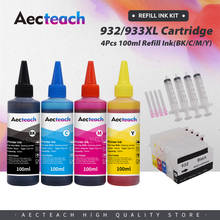 Aecteach new Refillable Ink Cartridge For HP 932 933 932XL 933XL Officejet 7110 7612 6700 6100 6600 7610 + 4 Color Printer Ink 2024 - buy cheap