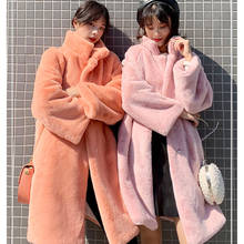 Long Section Fur Coat Female 2019 Winter Fashion New teddy coat Loose Plush Faux Fur Soft Comfortable Warm Fur Jacket Women шубы 2024 - buy cheap