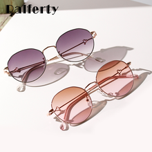 Ralferty óculos de sol redondo feminino, armação de metal leve vintage 2020, óculos de sol uv400, lentes degradê w2029 2024 - compre barato