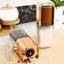 Salt and pepper mill gilt-adjustable ceramic grinder plates Acrylic material shaker spice container seasoning jar Kitchen 2024 - buy cheap