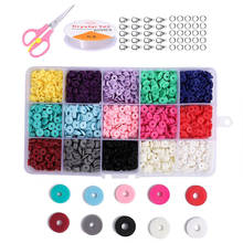 Jewelry Making Kit 2600pcs 6mm Polymer Clay Beads Box Disc Round Spacer Chip Beads Set For DIY Beading Charm Bracelet Necklace 2024 - buy cheap