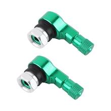 Universal 2pcs 11.3mm Motorcycle Aluminum Wheels Tire Valve Stems Caps 90 degree tubeless snap-in valves for inflation checking 2024 - buy cheap