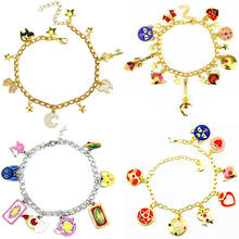 Fashion Ornaments Card Captor Sakura Charm a Bracelet Kawaii Animal Pendant Girls Cosplay Bangle Women Movie Jewelry Accessories 2024 - buy cheap