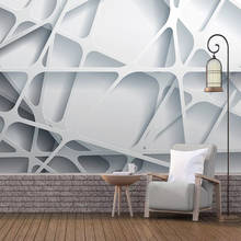 Mural geométrico de Arte Abstracto 3D moderno personalizado para dormitorio, restaurante, cafetería, sala de estar, Fondo de TV, murales de papel tapiz de Color liso 2024 - compra barato