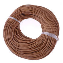 45 Meter 2 mm Natural Color Real Genuine Leather Cord Round Rope String for DIY Necklace Bracelet Jewelry Cord 2024 - buy cheap