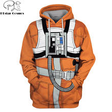 Plstar fantasia de astronauta 3d, traje de cosplay de astronauta, moletom com capuz, roupa de piloto, casual, moda de rua 2024 - compre barato