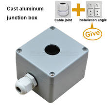 Caja de botón de aluminio fundido de metal, 1 orificio, 80mm x 76mm x 60mm, caja de alimentación, terminal, interruptor, Caja impermeable, 1 ud. 2024 - compra barato