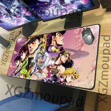 XGZ Classic Japanese Anime Pink Custom Large Mouse Pad Black Lock Edge JoJo's Bizarre Adventure Computer Desk Mat Non-slip Xxl 2024 - buy cheap