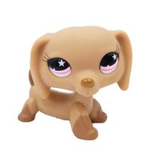 Настоящий редкий магазин домашних животных милые игрушки такса #932 коричневая колбаса собака звезда розовые глаза старый оригинальный детский подарок 2024 - купить недорого
