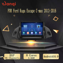 Wanqi-Radio de navegación para coche Ford Kuga Escape c-max 10,0-2013, navegación GPS DSP AHD, pantalla táctil completa 2.5D, venta directa de fábrica, 2016 2024 - compra barato