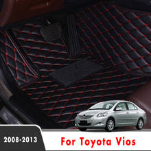 For Toyota Vios 2013 2012 2011 2010 2009 2008 Car Floor Mats Leather Custom Auto Accessories Waterproof Protect Styling Carpets 2024 - buy cheap