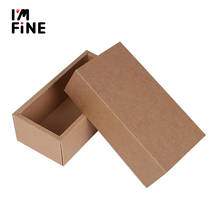 10pcs kraft paper packaging cardboard box brown small packaging gift box large paper drawer boxes gift jewelry soap candy boxes 2024 - buy cheap