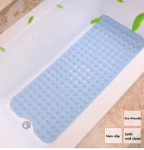 Long Shower Mat Non-Slip Bathroom Mat with Strong Rubber Suction Cups and Drain Holes Washable Shower Massage Foot Pad 2024 - buy cheap