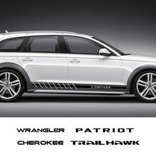 2 шт., автомобильные наклейки на дверь, боковые наклейки для Jeep Renegade Wrangler JK Rubicon Cherokee Patriot Trail Hawk, аксессуары для компаса 2024 - купить недорого