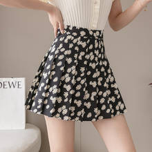 Minifalda plisada con estampado Floral para mujer, Falda corta con estampado de margaritas, estilo Harajuku Vintage Punk, de cintura alta, 2020 2024 - compra barato