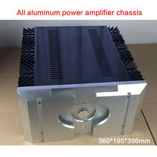 Chassi amplificador de potência 360*195*396mm, chassi de alumínio para amplificador de potência classe a, palco traseiro puro com amplificador de potência, shell audio diy 2024 - compre barato