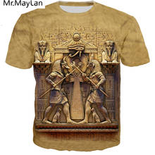 Vintage Egyptian Pharaoh Guard 3D Print T shirt Men/women Retro Streetwear T-shirt 2019 Summer Man Crewneck Tshirt Clothes Tops 2024 - buy cheap