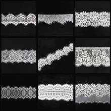 28 kinds of white eyelash lace ribbon African lace fabric 3meters  diy underwear needlework lace women's clothing wedding dress 2024 - buy cheap