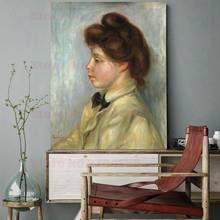 Vase with Flowers Home Decor Pierre Auguste Renoir Replica Young Woman with Black Tie The Village of Bonnecourt Canvas Printed 2024 - buy cheap