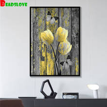 Pintura pintura com miçangas diy imagem de strass bordado diamante flor de tulipa decoração de casa g35 2024 - compre barato