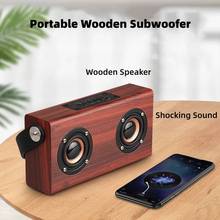 Portable Bluetooth Wood Speaker Wireless Speaker Sound System Stereo Music Surround Waterproof Home Subwoofer Support FM Radio 2024 - buy cheap