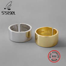 Женское кольцо S'STEEL, простое Золотое кольцо из стерлингового серебра 925 пробы, изящное ювелирное изделие, 2019 2024 - купить недорого