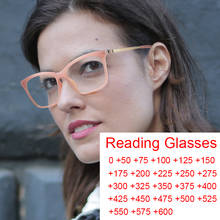 Óculos de leitura anti-azul 2021, óculos fashion rosa quadrado óculos de leitura + 2 pontos 2024 - compre barato