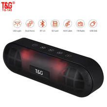 Altavoz Bluetooth portátil TG148 LED de noche, columna de sonido inalámbrica a prueba de agua, Subwoofer, centro de música, TF, AUX, Radio FM, USB inteligente Sp 2024 - compra barato
