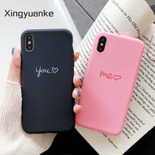 Couples Silicone Phone Case For OPPO Realme 7 Pro X2 XT X 5 6 Pro C3 C2 C17 5i 6i 7i A9 A5 2020 Simple Letter Cover 2024 - buy cheap